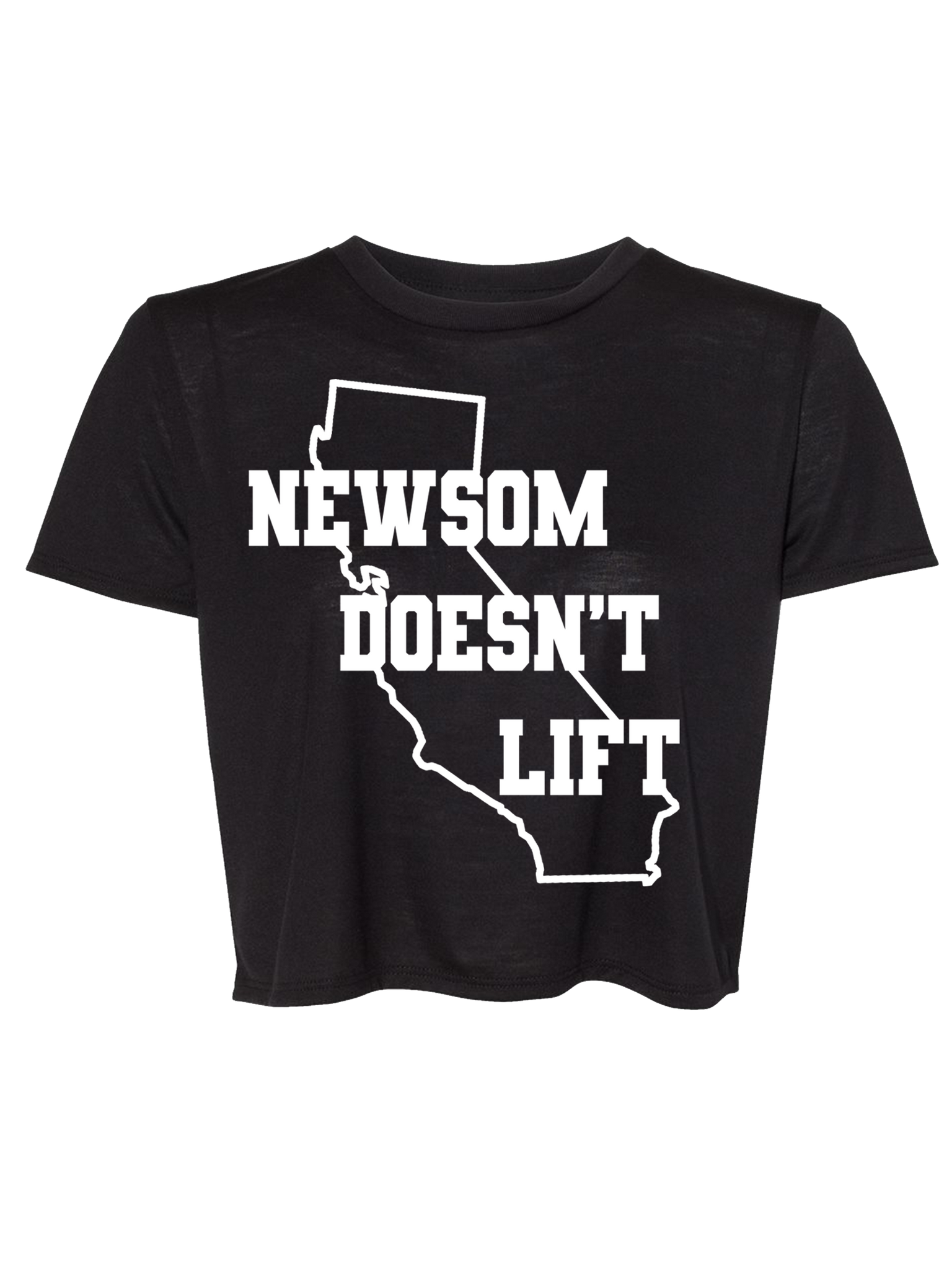 Newsom Doesn't Lift - Crop Tee
